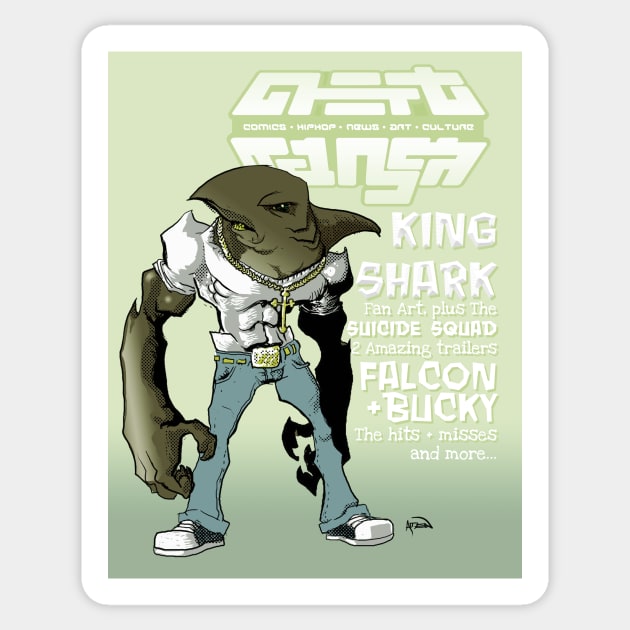 GhettoManga Weekly- Shark Week Sticker by Samax